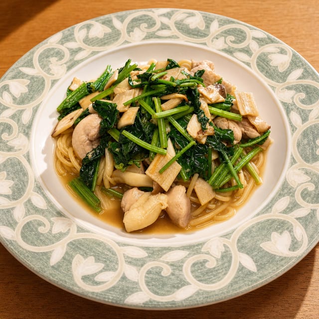 Spicy Garlic, Spinach & Mushroom.