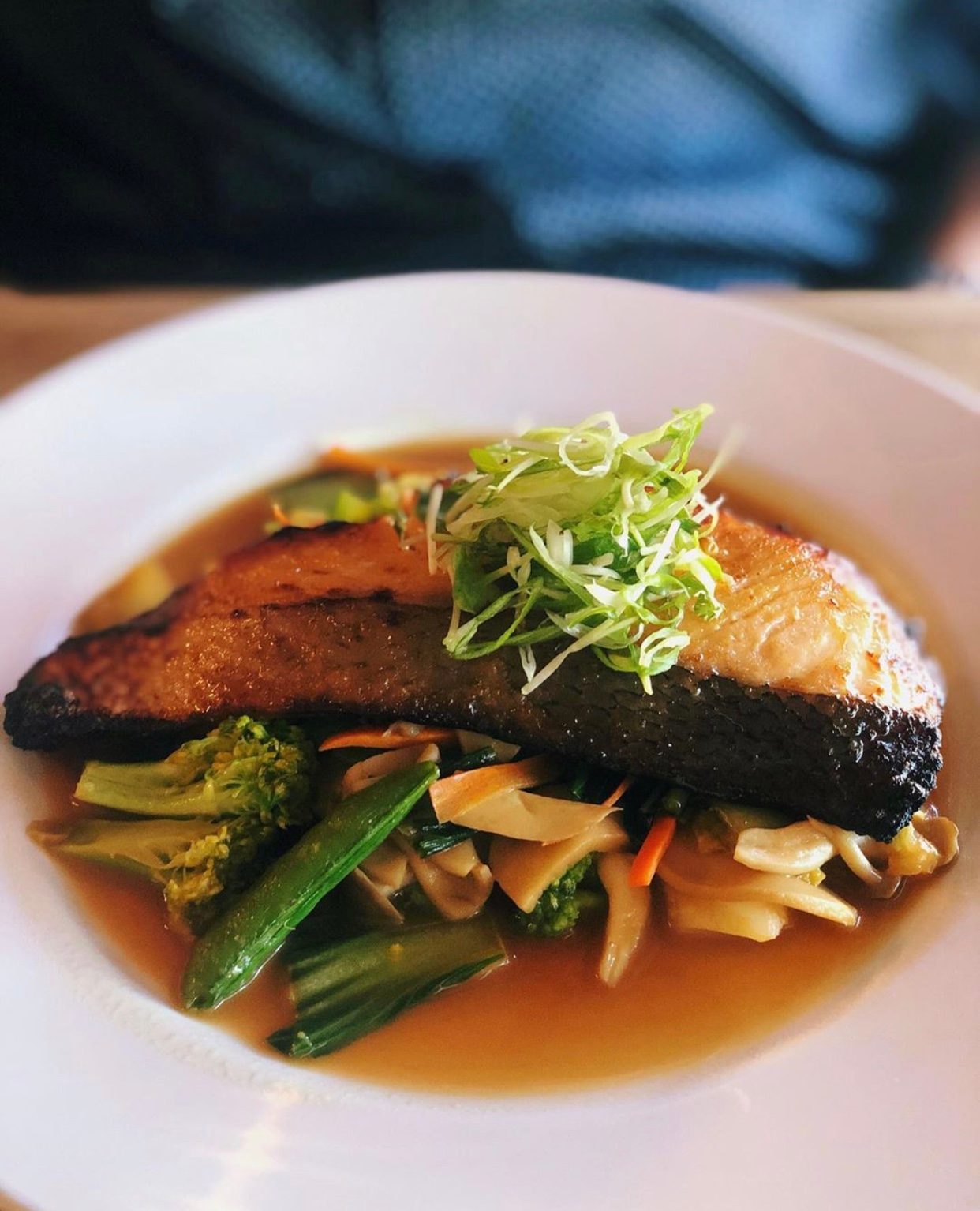 Roasted Miso Marinated Scottish Salmon.